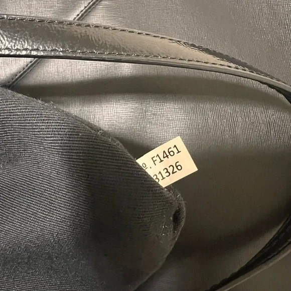 Coach Black Silver Metro City Tote Bag Saffiano Leather and Suede - Picture 7 of 8